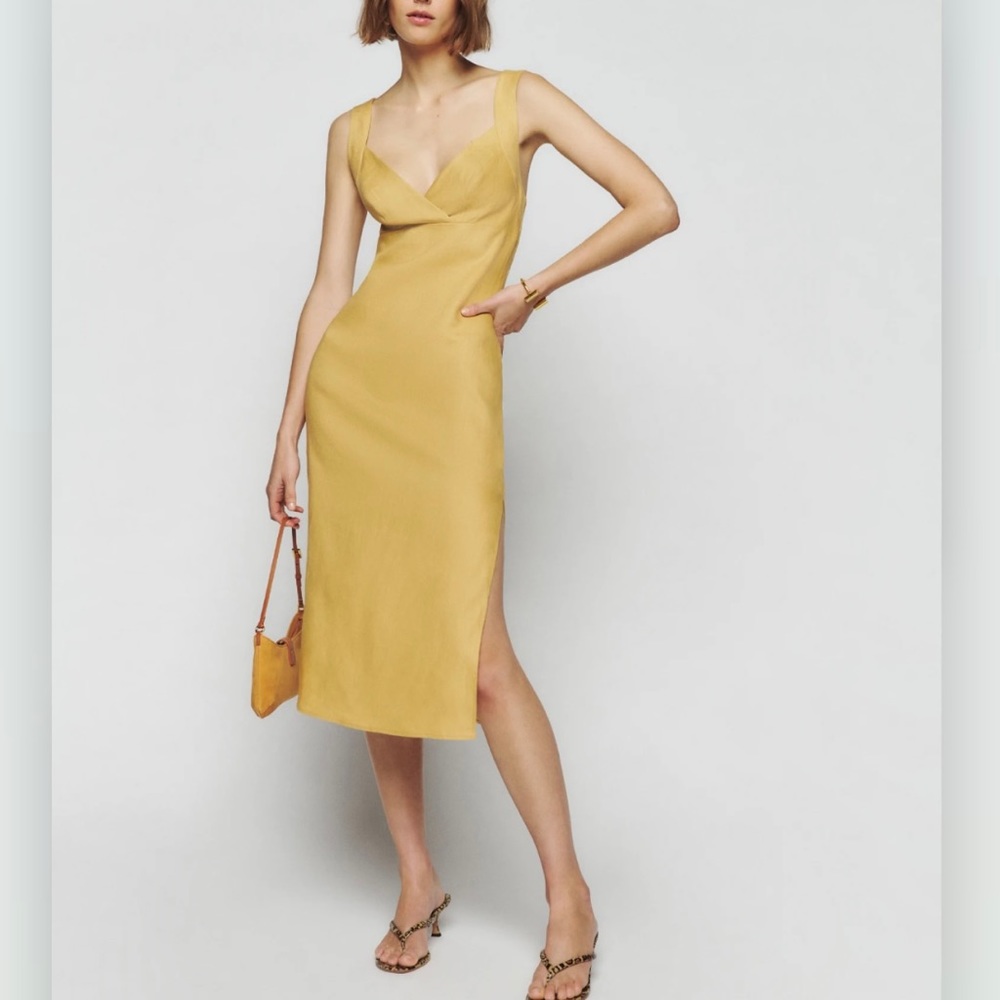 Reformation Allira Linen Dress NWT